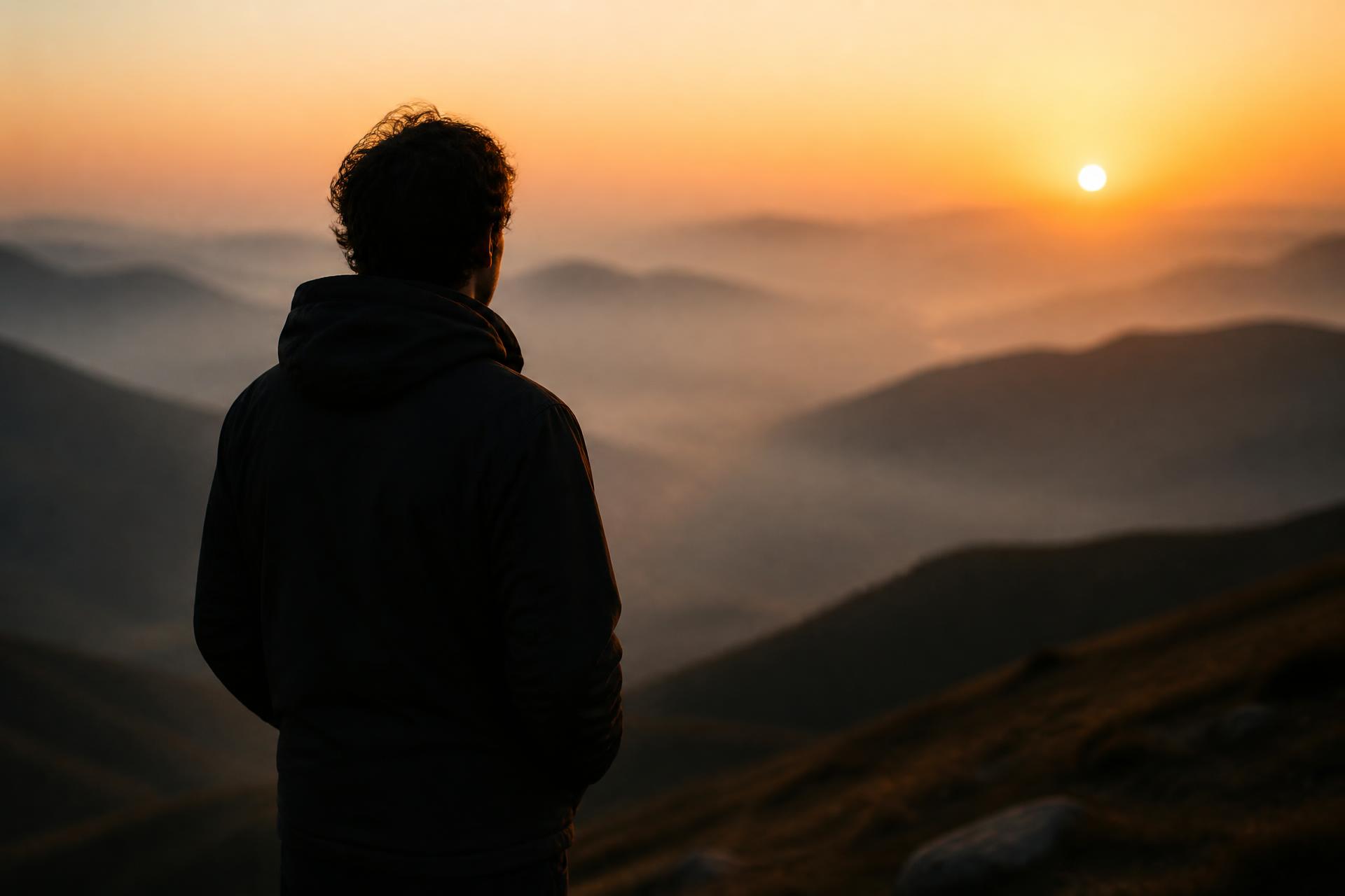 A wide open horizon at first light